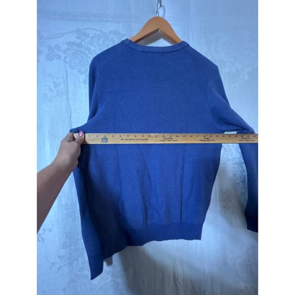 Izod Sweater Medium Blue NEW Tex Crew Neck Skipper Stretch - Picture 7 of 8